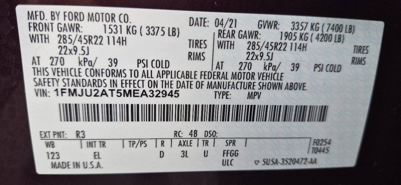 Used 2021 Ford Expedition Limited AWD/4WD image 12