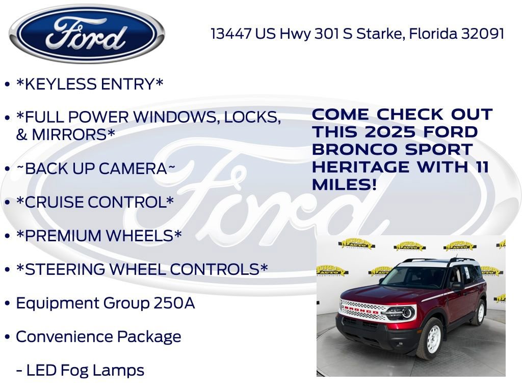 New 2025 Ford Bronco Sport Heritage w/ Convenience Package image 10