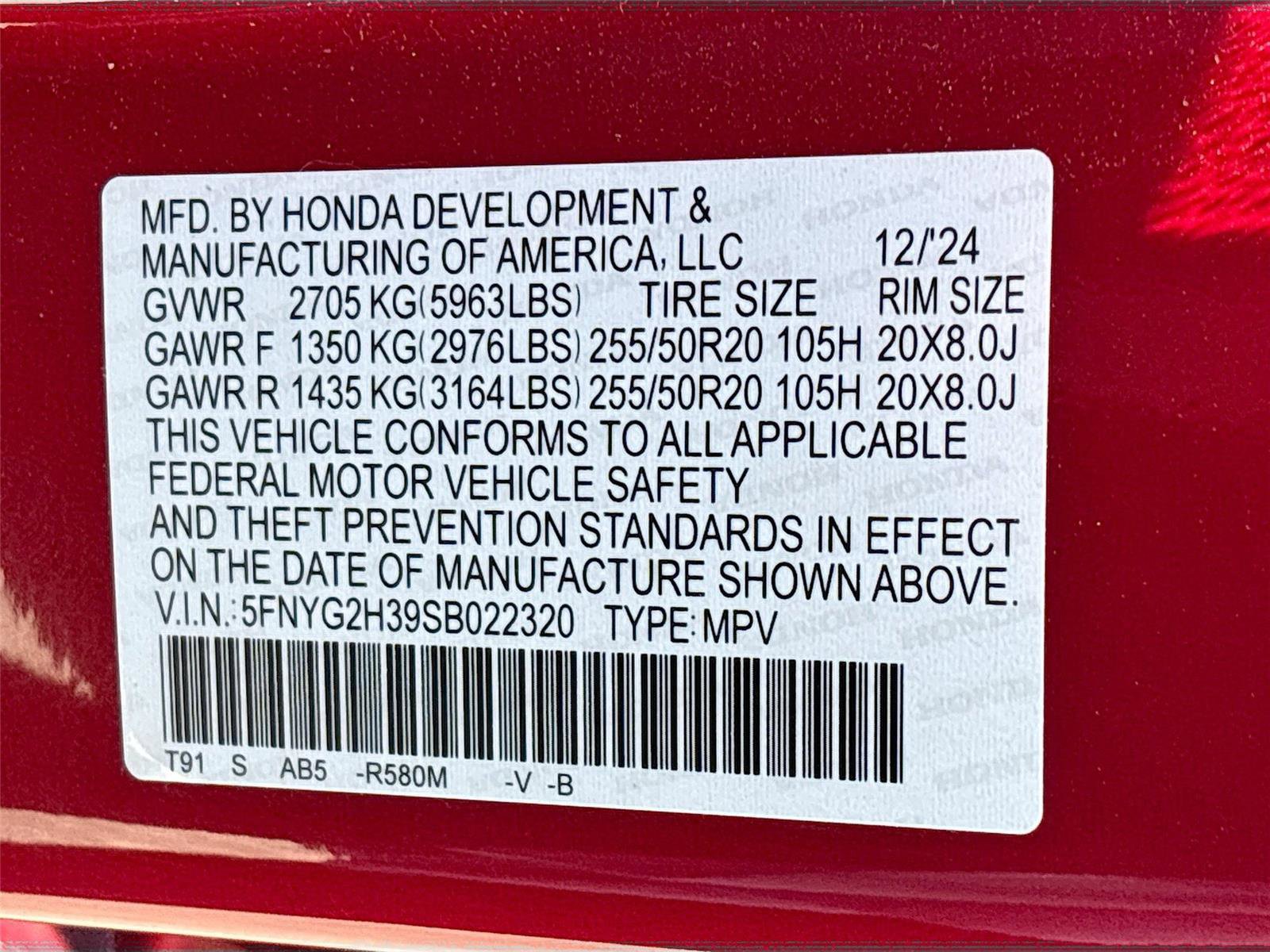 Certified 2025 Honda Pilot Sport image 36