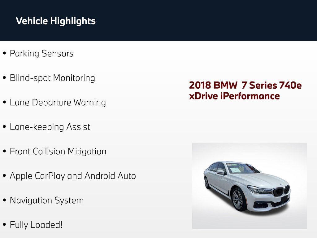 Used 2018 BMW 740e xDrive w/ M Sport Package AWD/4WD image 68