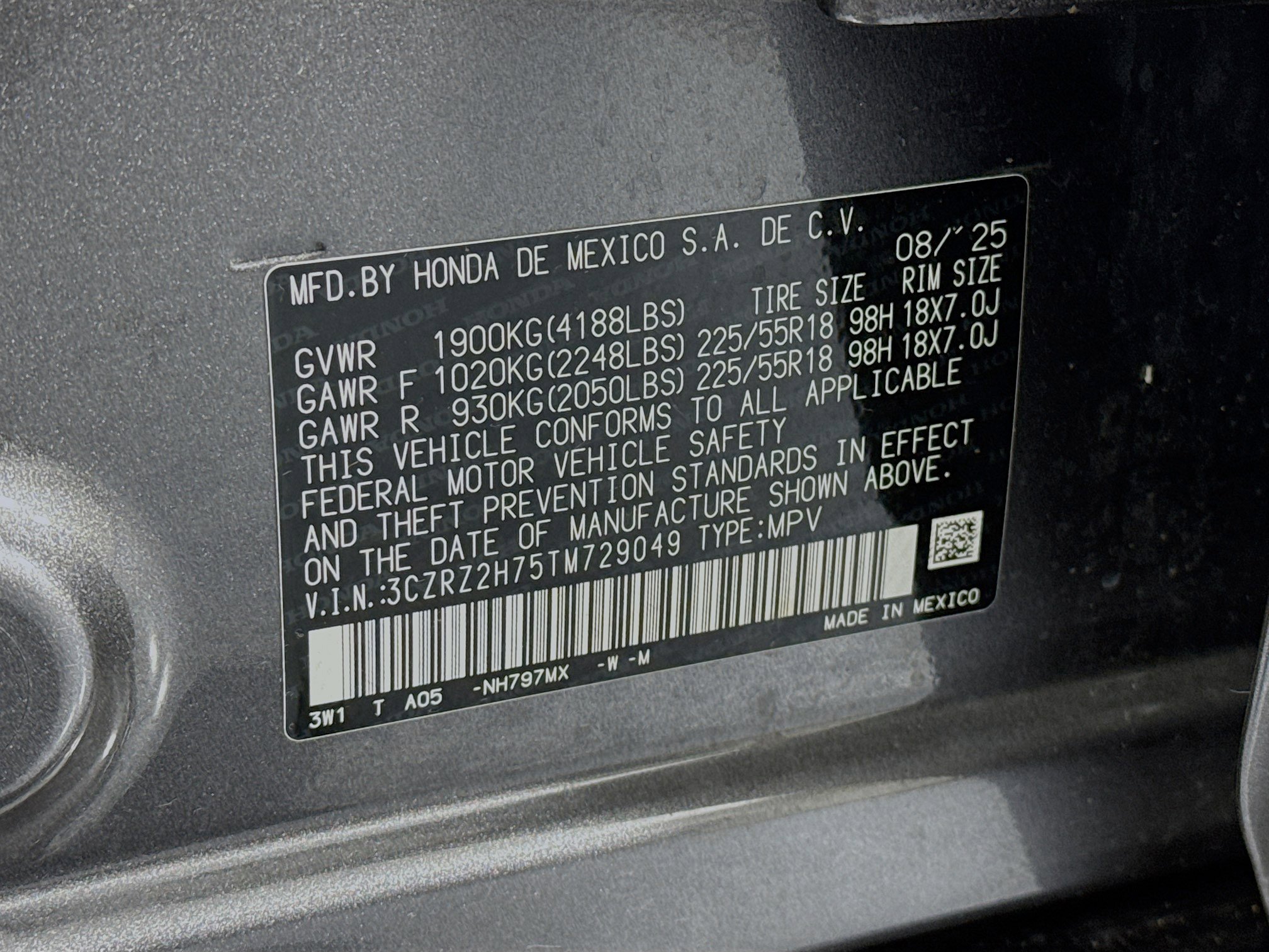 Certified 2026 Honda HR-V EX-L image 31
