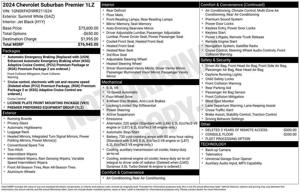 Used 2024 Chevrolet Suburban Premier AWD/4WD image 3