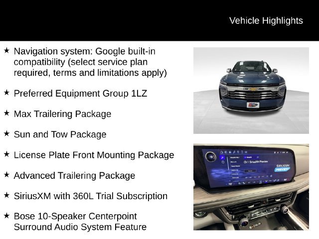 Certified 2025 Chevrolet Tahoe Premier w/ Sun And Tow Package AWD/4WD image 16