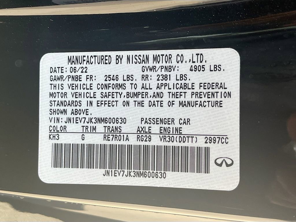 Used 2022 INFINITI Q60 3.0t Pure RWD image 29