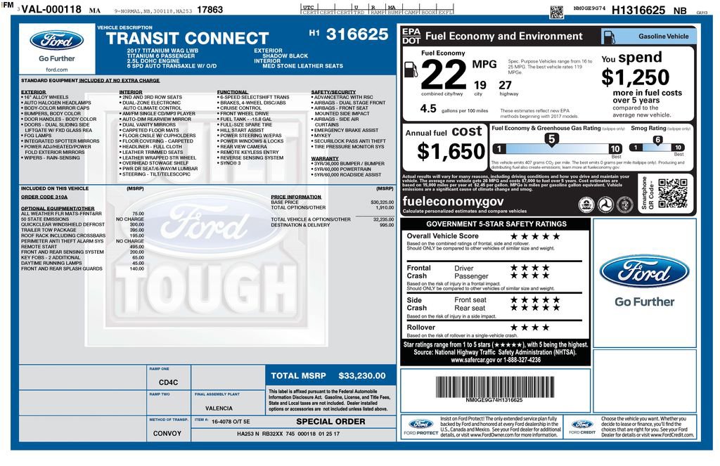 Used 2017 Ford Transit Connect Titanium FWD image 6