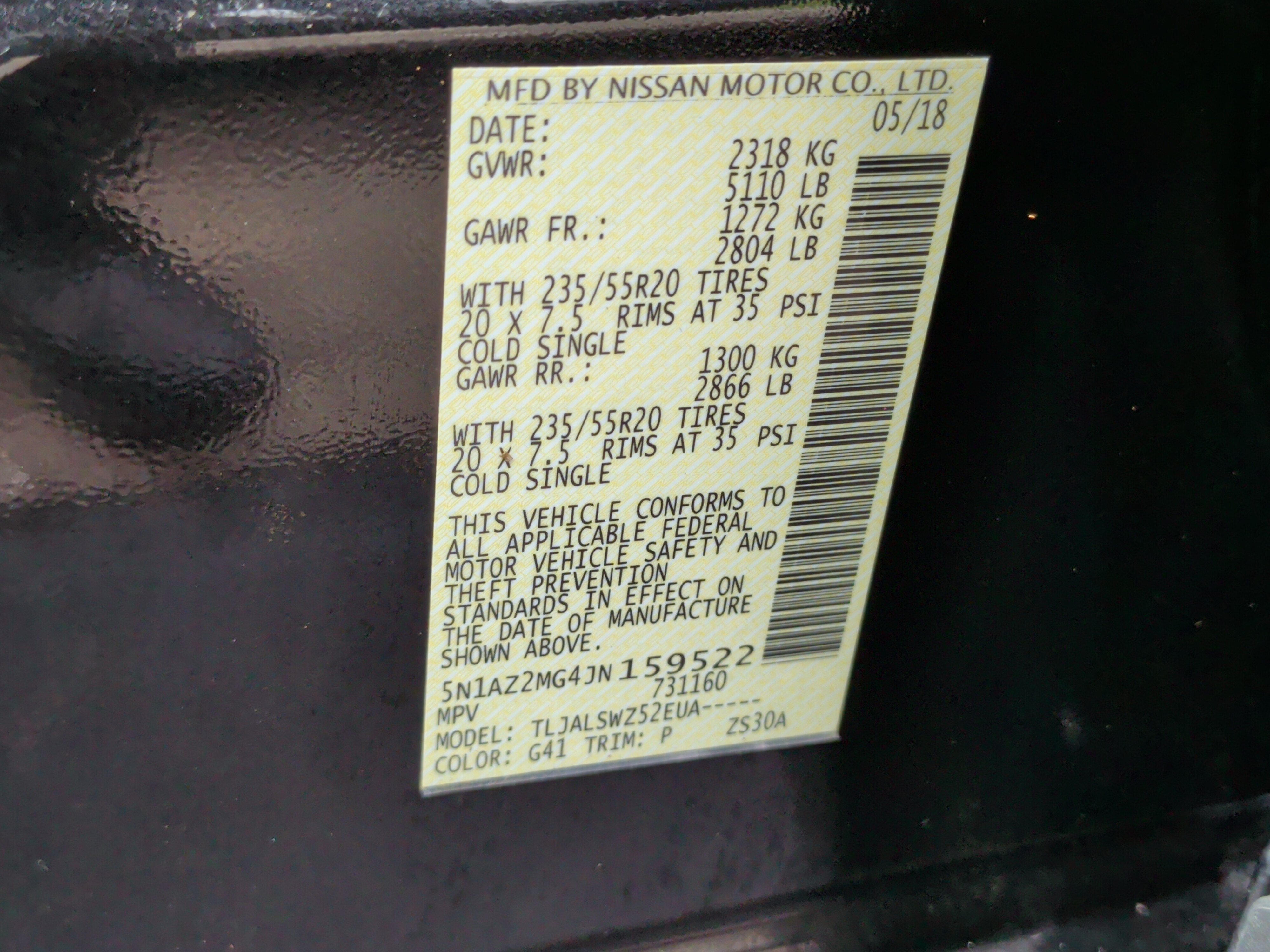 Used 2018 Nissan Murano Platinum w/ Cargo Package FWD image 43