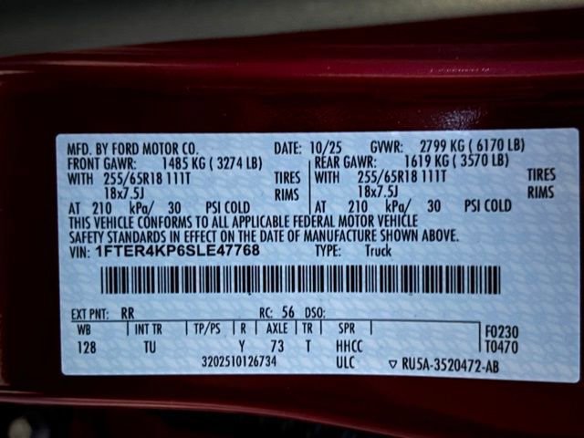 New 2025 Ford Ranger Lariat w/ FX4 Off-Road Package image 28