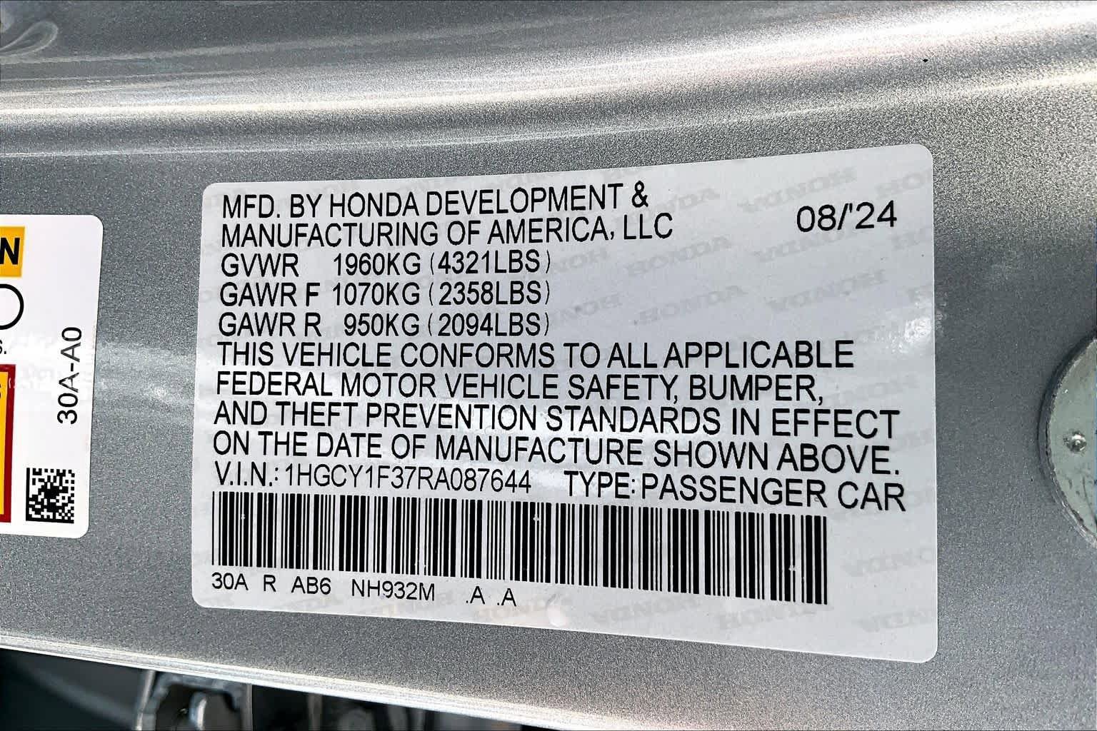 Certified 2024 Honda Accord EX image 33