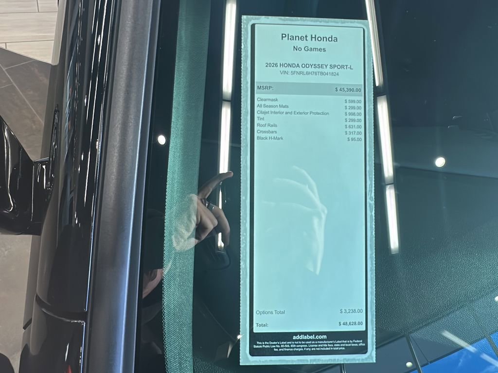 New 2026 Honda Odyssey Sport-L image 8