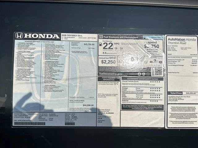 New 2026 Honda Odyssey EX-L image 21