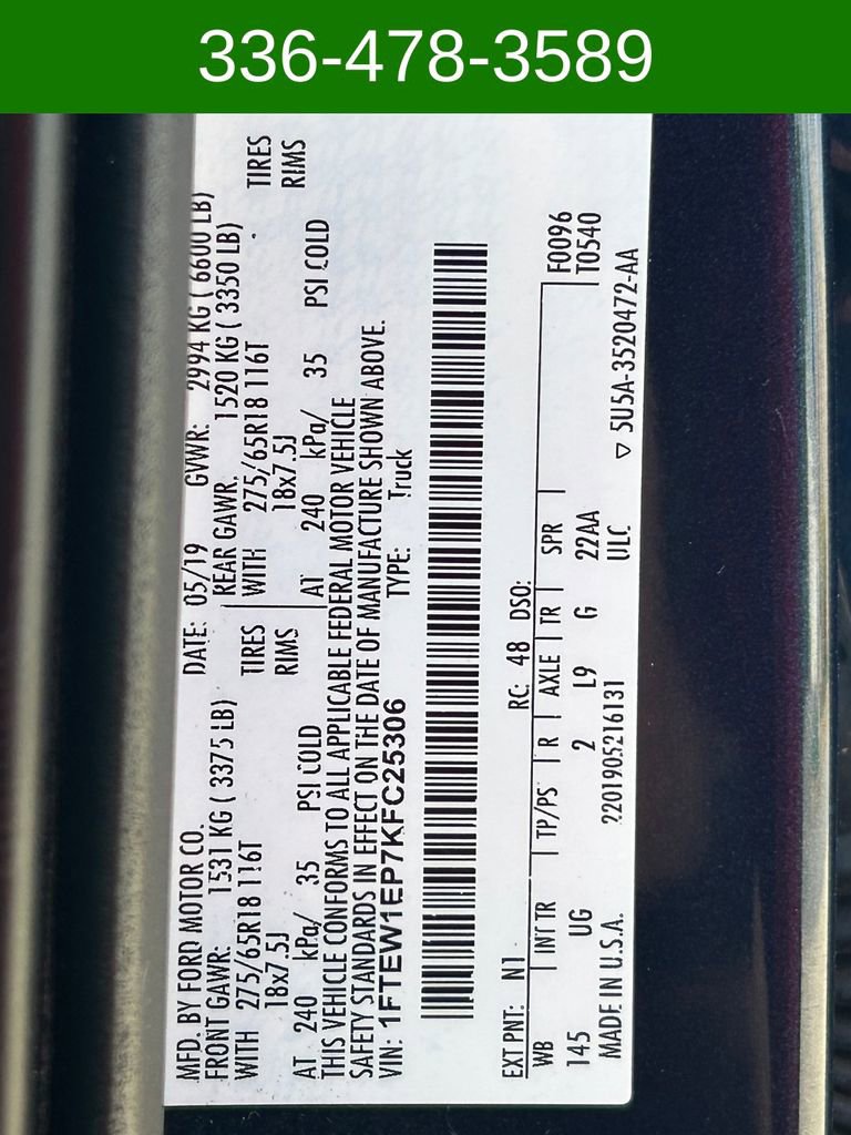 Used 2019 Ford F150 XLT w/ Equipment Group 302A Luxury image 23