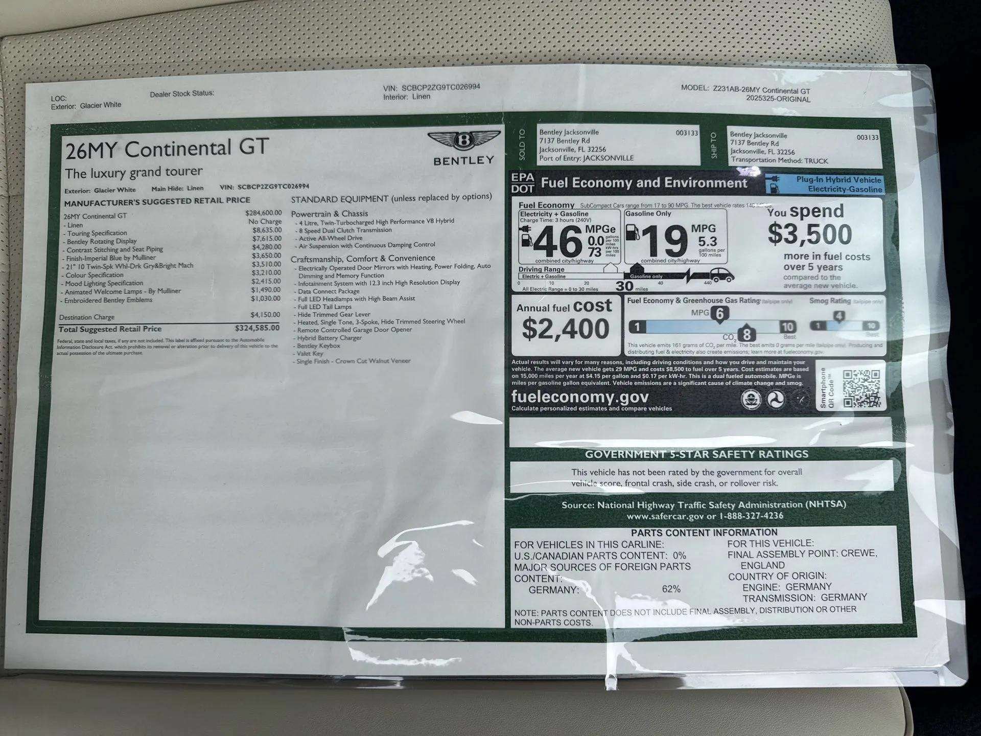 New 2026 Bentley Continental GT AWD/4WD image 13