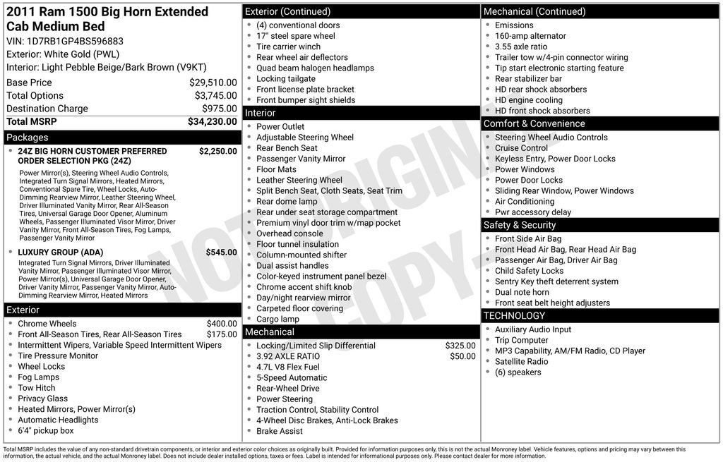 Used 2011 RAM 1500 Big Horn RWD image 16