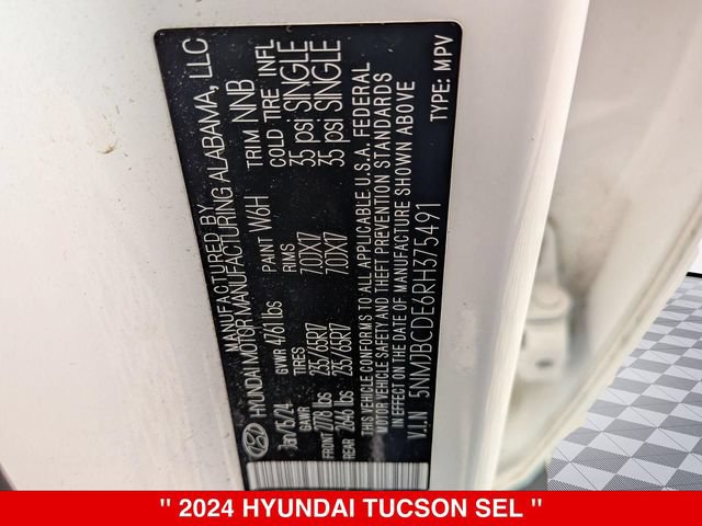 Used 2024 Hyundai Tucson SEL AWD/4WD image 39