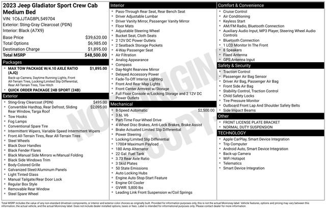 Used 2023 Jeep Gladiator Sport image 58