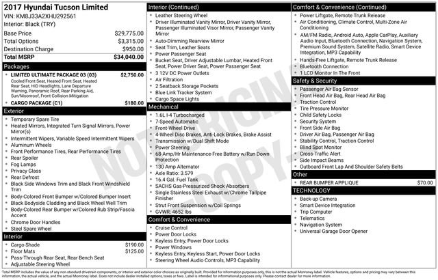 Used 2017 Hyundai Tucson Limited w/ Limited Ultimate Package 03 image 7