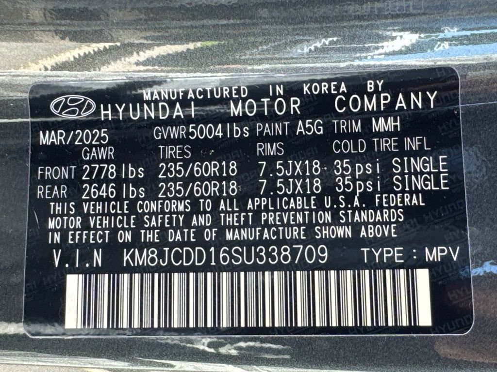 Certified 2025 Hyundai Tucson SEL AWD/4WD image 33