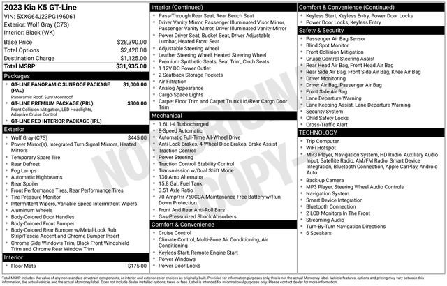 Used 2023 Kia K5 GT-Line AWD/4WD image 30