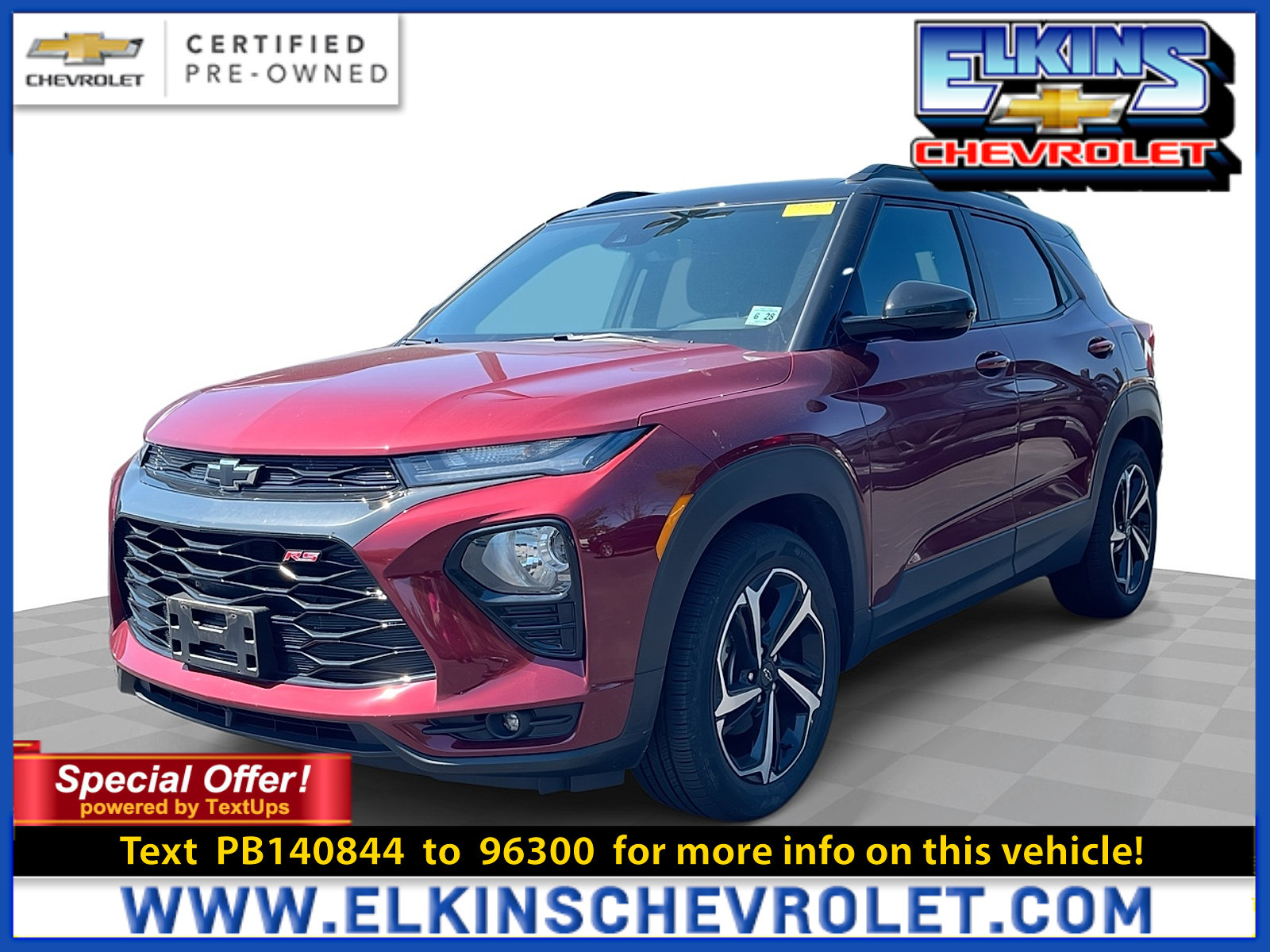 Certified 2023 Chevrolet TrailBlazer RS w/ Sun and Liftgate Package FWD image 1