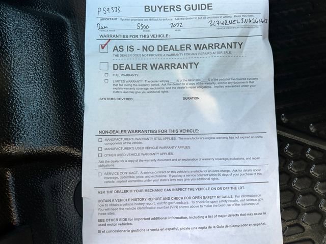 Used 2022 RAM 5500 Tradesman w/ Safety Group image 45