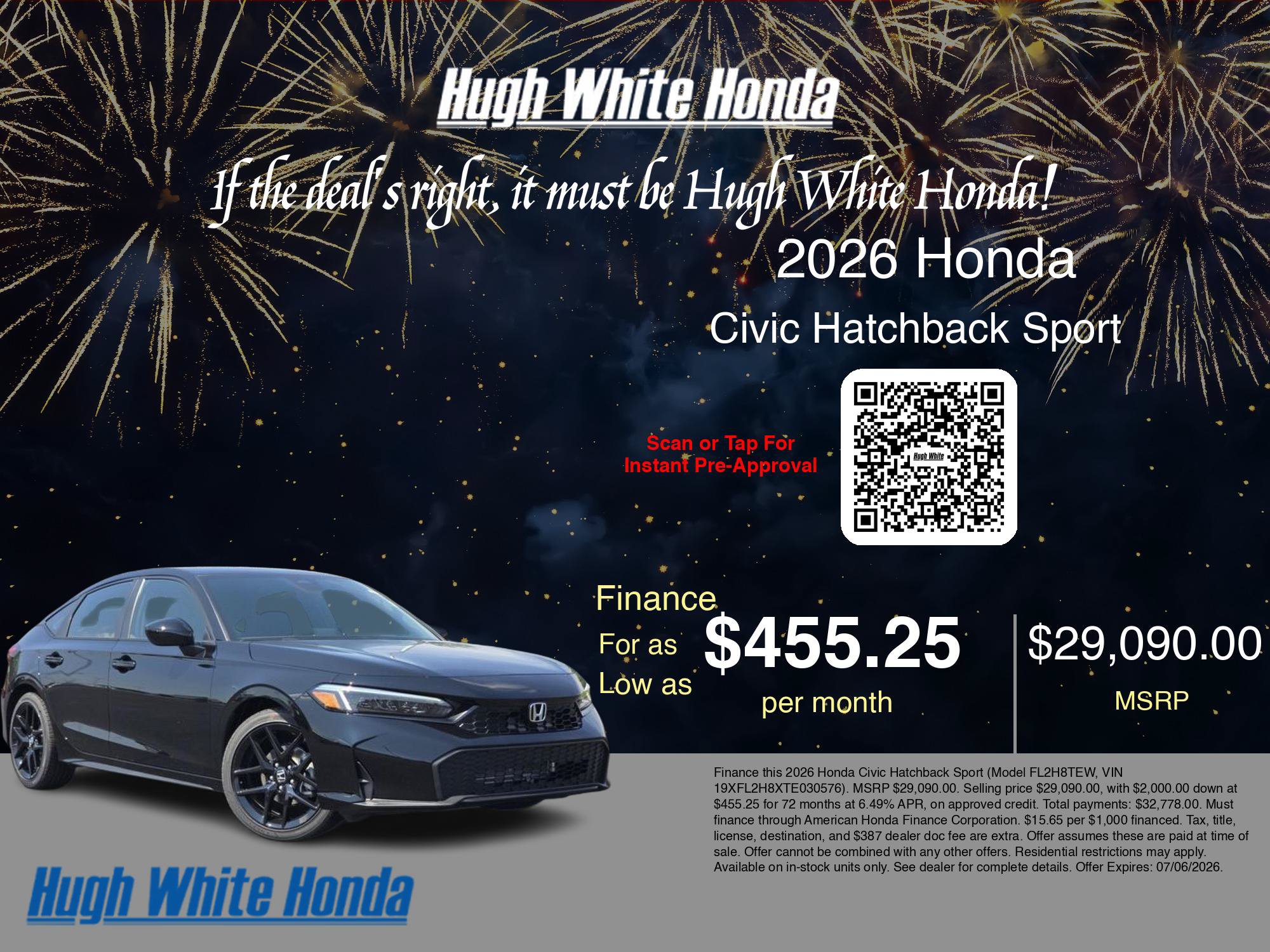 New 2026 Honda Civic Sport image 7