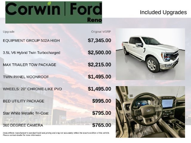 Used 2022 Ford F150 Lariat w/ Equipment Group 502A High AWD/4WD image 3