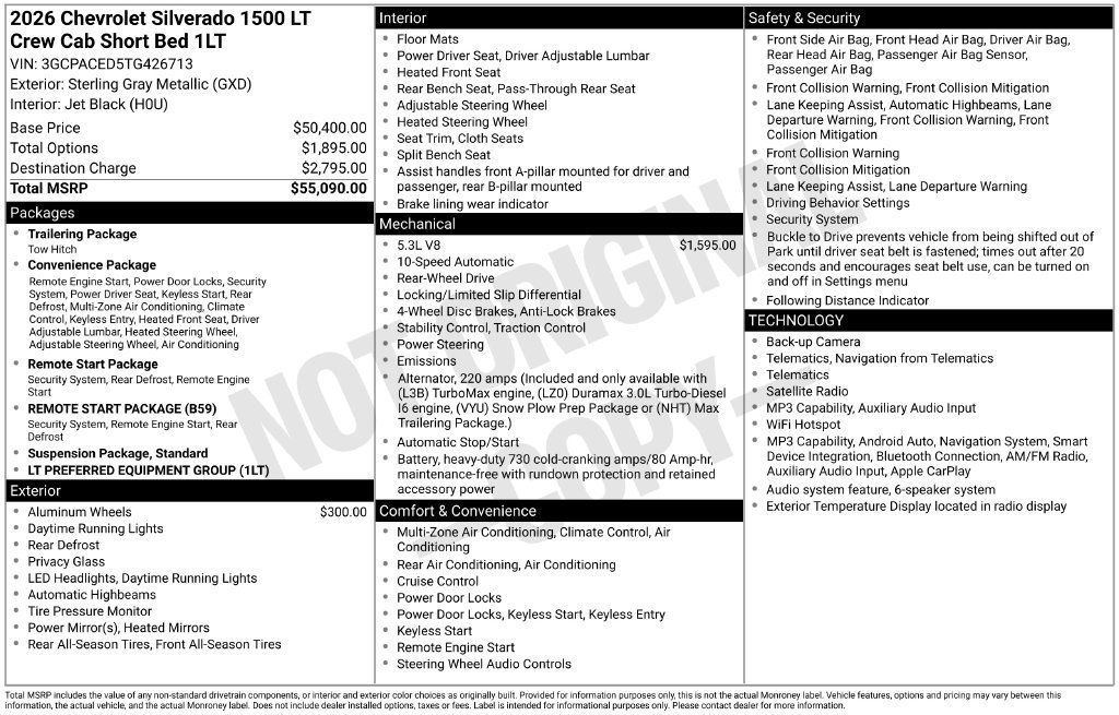 Used 2026 Chevrolet Silverado 1500 LT RWD image 46