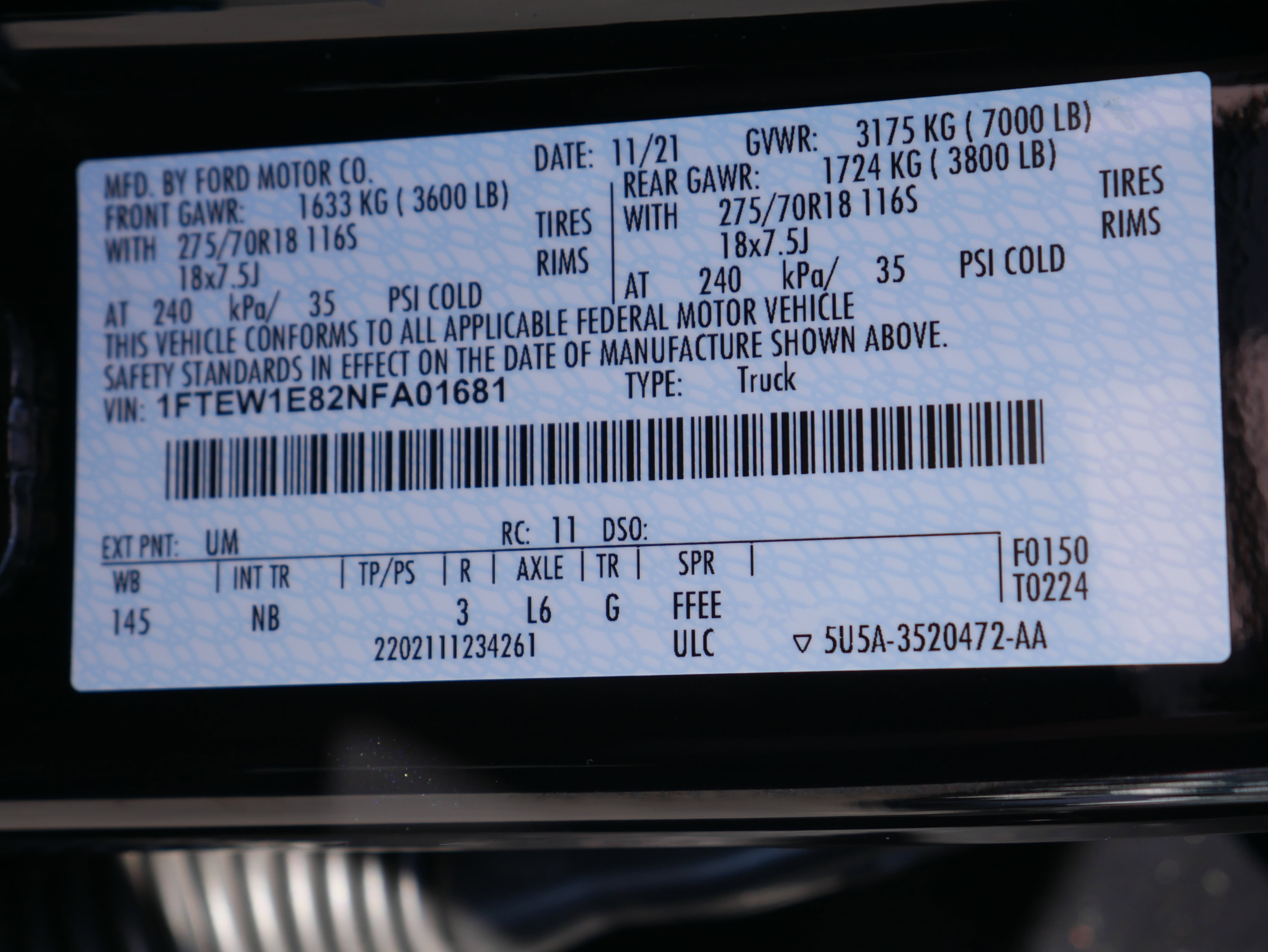 Used 2022 Ford F150 Tremor w/ Equipment Group 402A High image 45