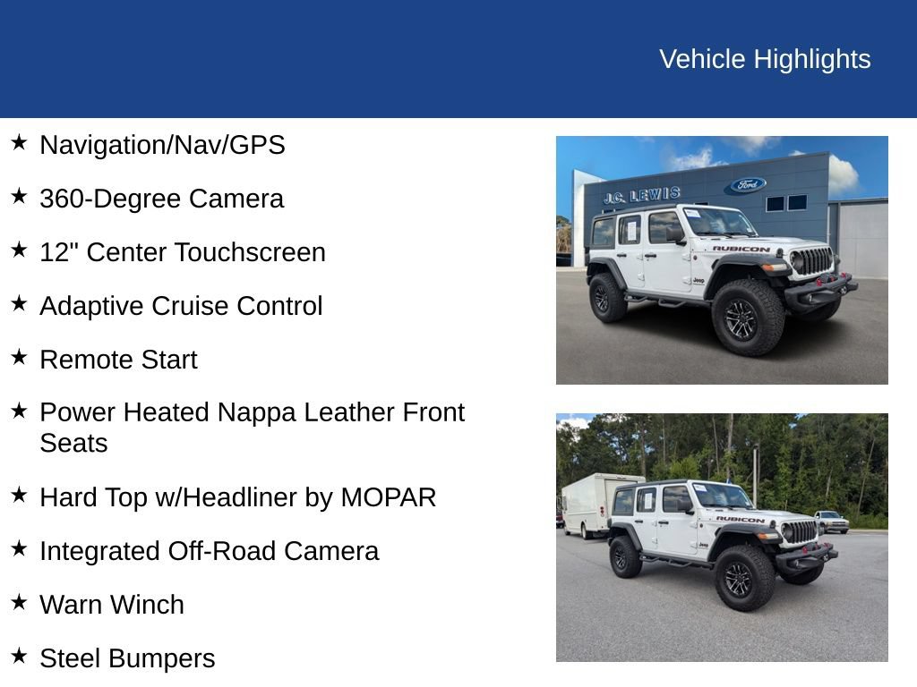 Used 2024 Jeep Wrangler Unlimited Rubicon w/ XTREMEE 35" Tire Package AWD/4WD image 29