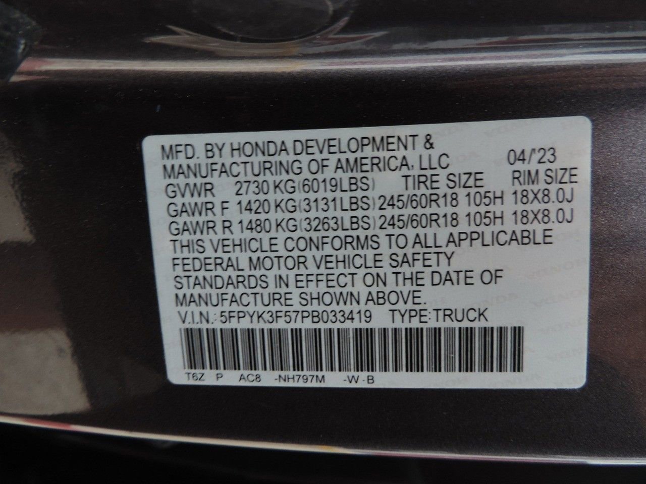 Used 2023 Honda Ridgeline RTL image 19