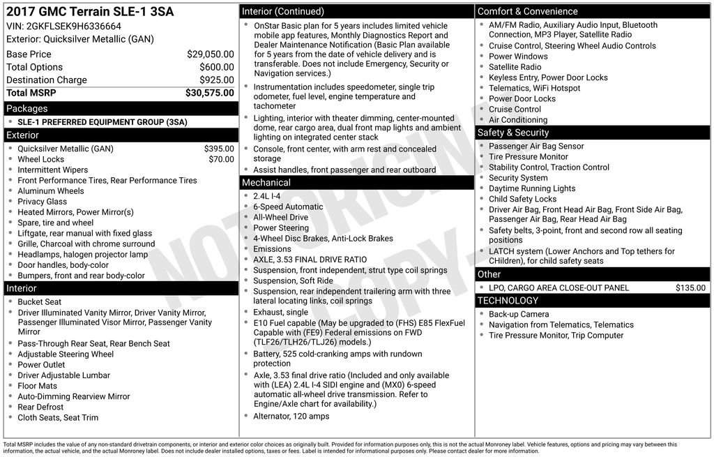 Used 2017 GMC Terrain SLE image 36