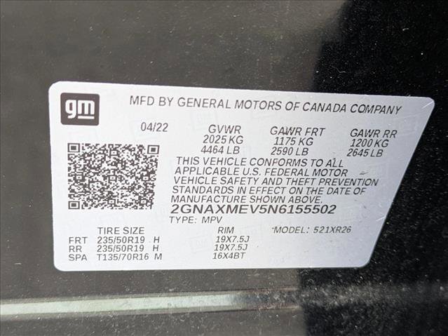 Used 2022 Chevrolet Equinox RS w/ RS Leather Package image 24