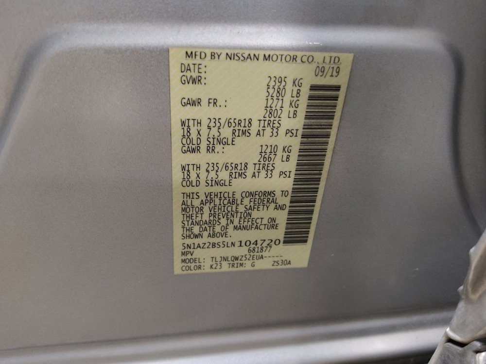 Used 2020 Nissan Murano SV image 33