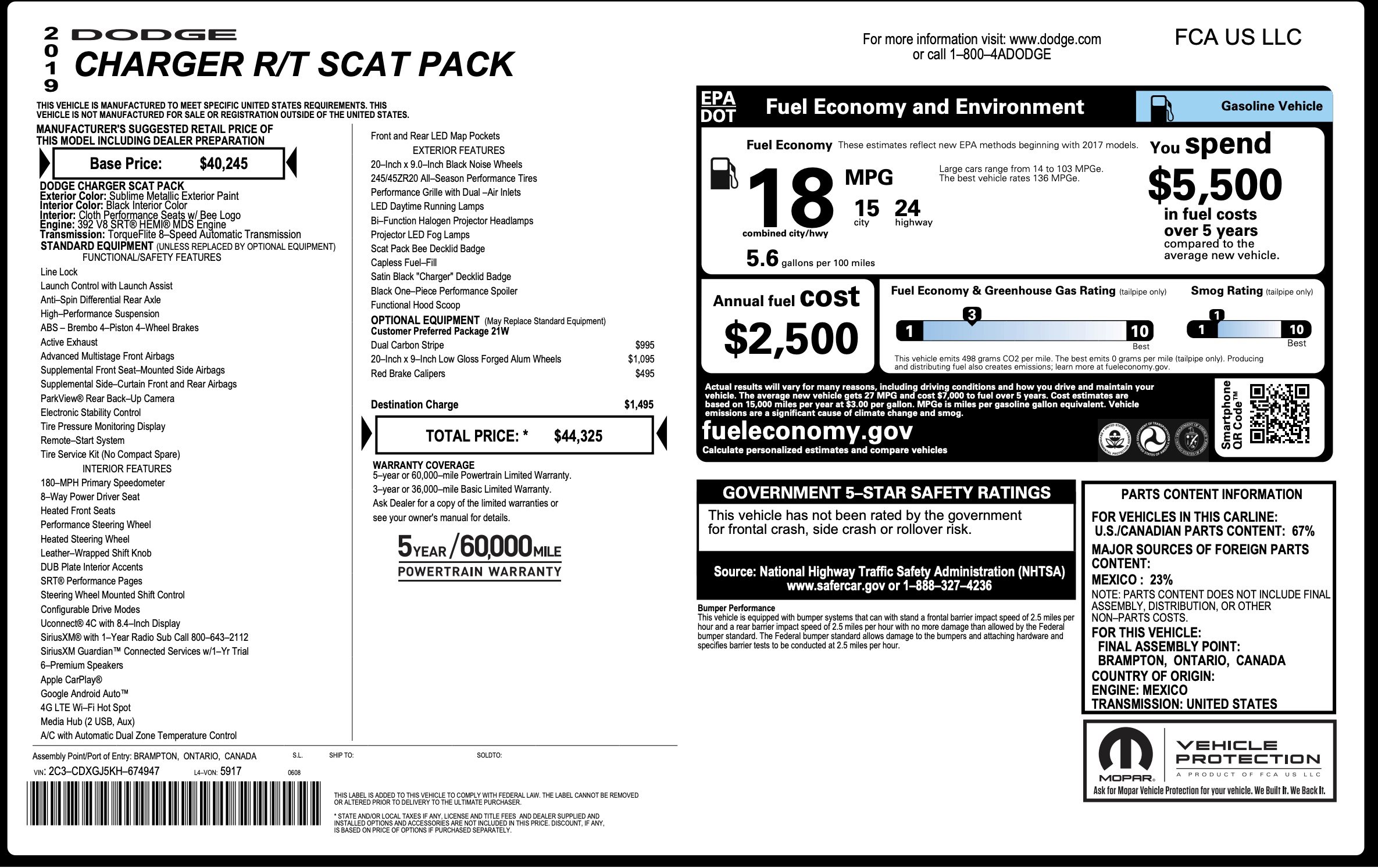 Used 2019 Dodge Charger Scat Pack RWD image 3