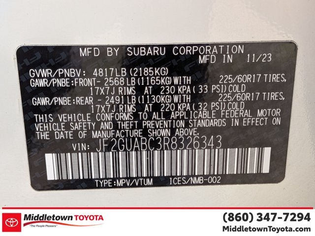 Used 2024 Subaru Crosstrek 2.0i AWD/4WD image 38