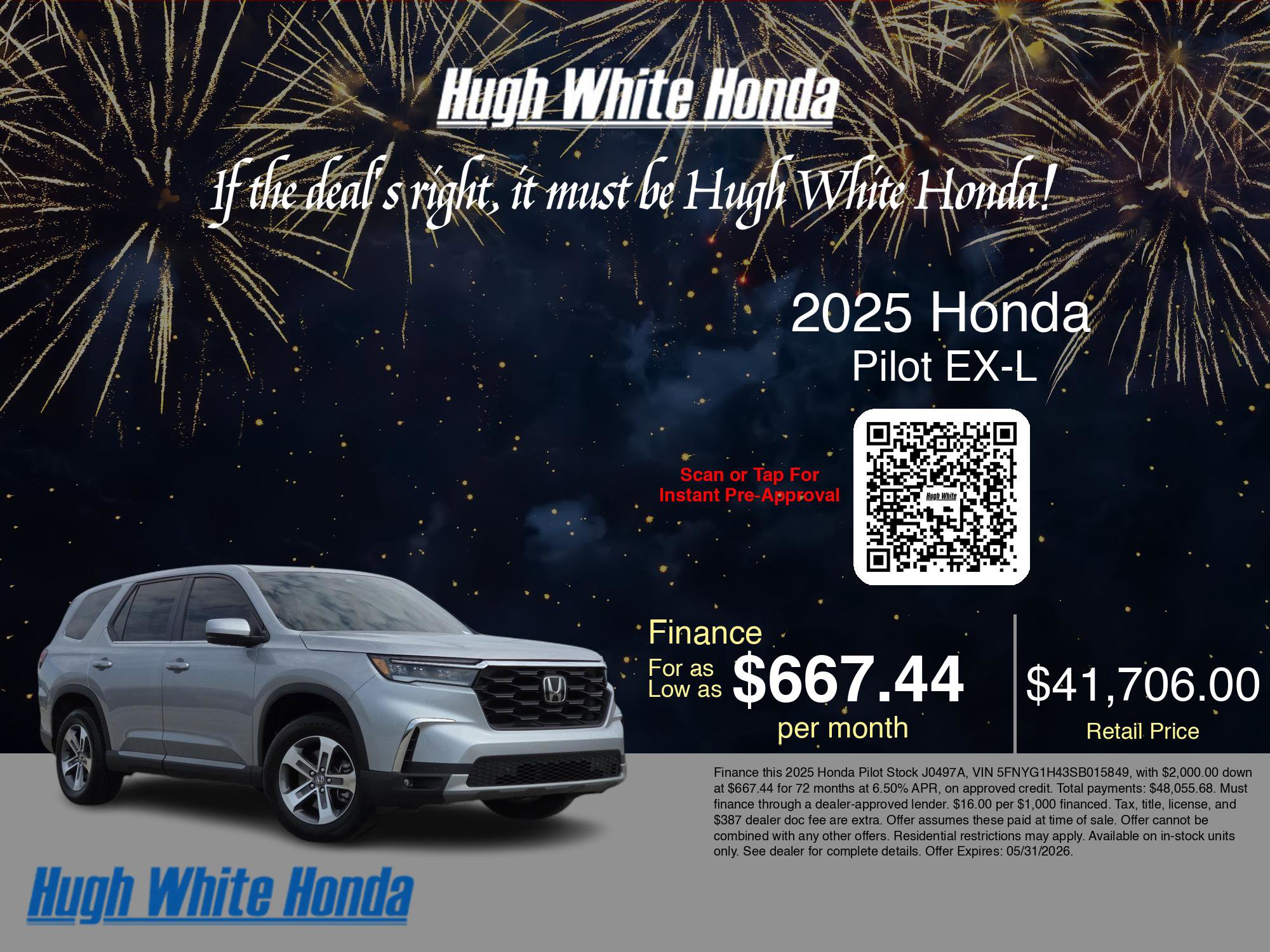 Used 2025 Honda Pilot EX-L image 3