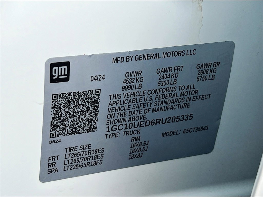 Used 2024 Chevrolet Silverado EV W/T image 30