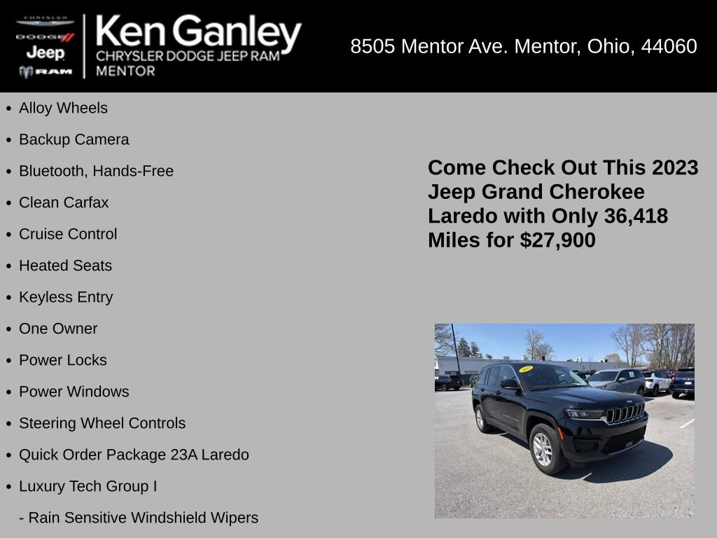 Used 2023 Jeep Grand Cherokee Laredo w/ Luxury Tech Group I image 5