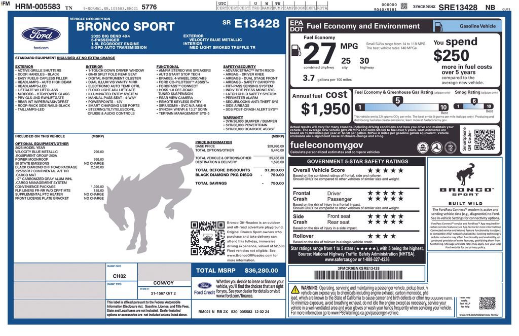 Used 2025 Ford Bronco Sport Big Bend image 28