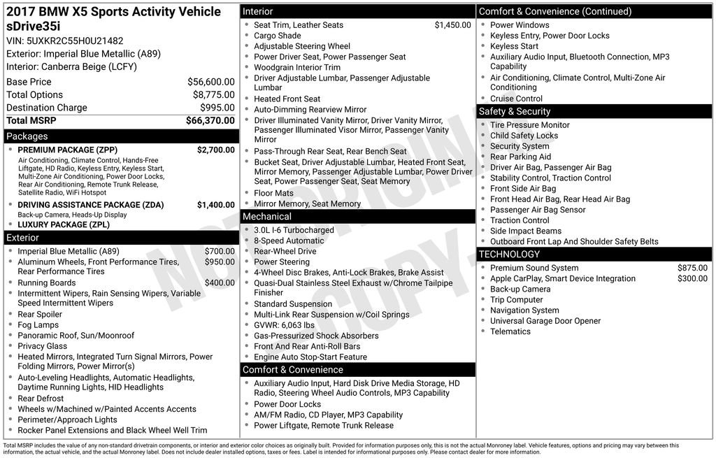 Used 2017 BMW X5 sDrive35i image 7