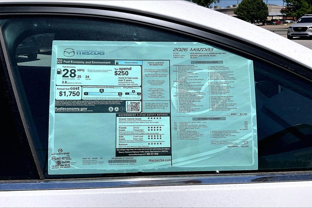 New 2026 MAZDA MAZDA3 2.5 S Hatchback w/ Premium Pkg FWD image 13