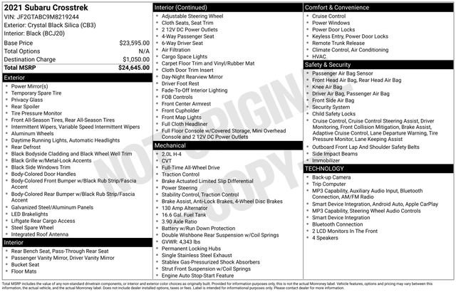 Used 2021 Subaru Crosstrek 2.0i image 28