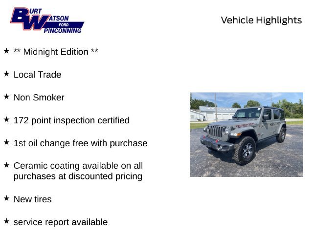 Used 2021 Jeep Wrangler Unlimited Rubicon w/ Uconnect 4C Nav & Sound Group AWD/4WD image 8