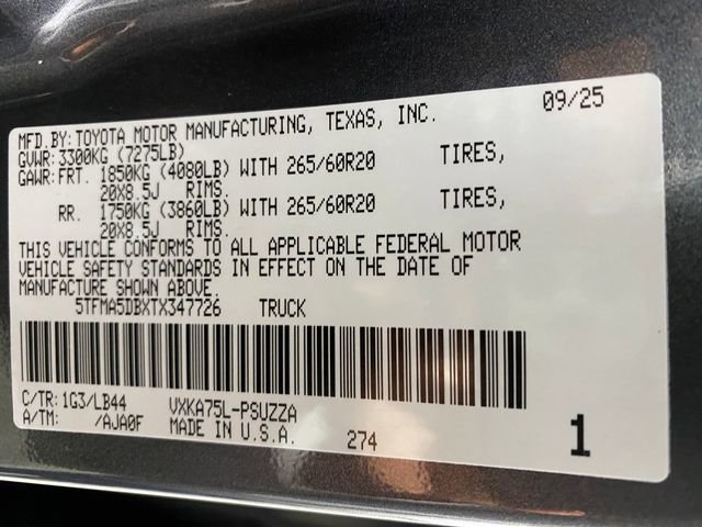 Used 2026 Toyota Tundra 1794 Edition w/ TRD Off-Road Package AWD/4WD image 24