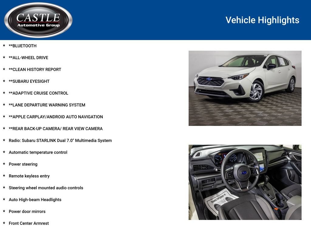 Used 2024 Subaru Impreza 2.0i AWD/4WD image 3