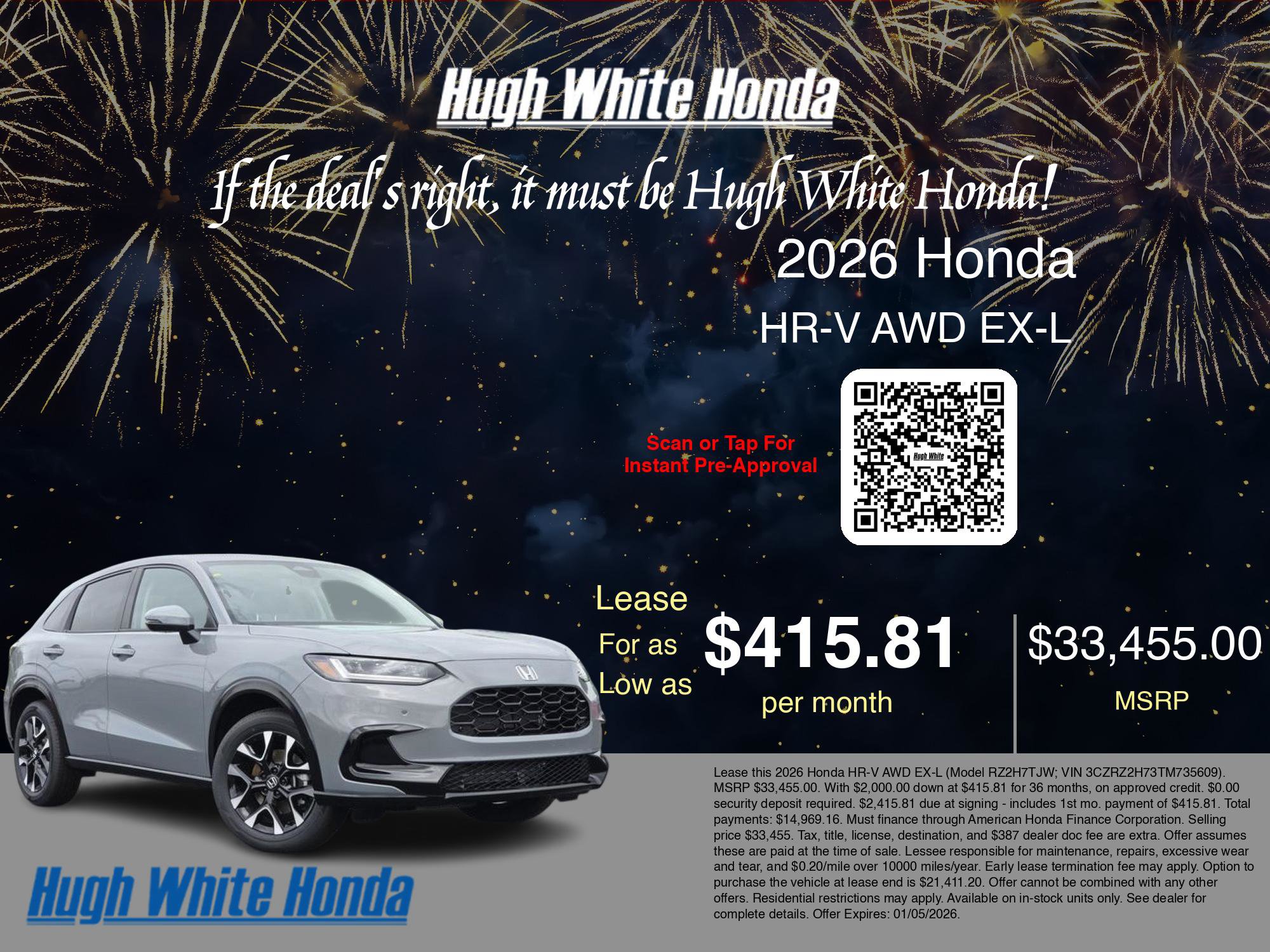 New 2026 Honda HR-V EX-L image 3