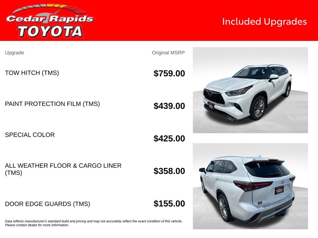 Certified 2024 Toyota Highlander Platinum AWD/4WD image 7