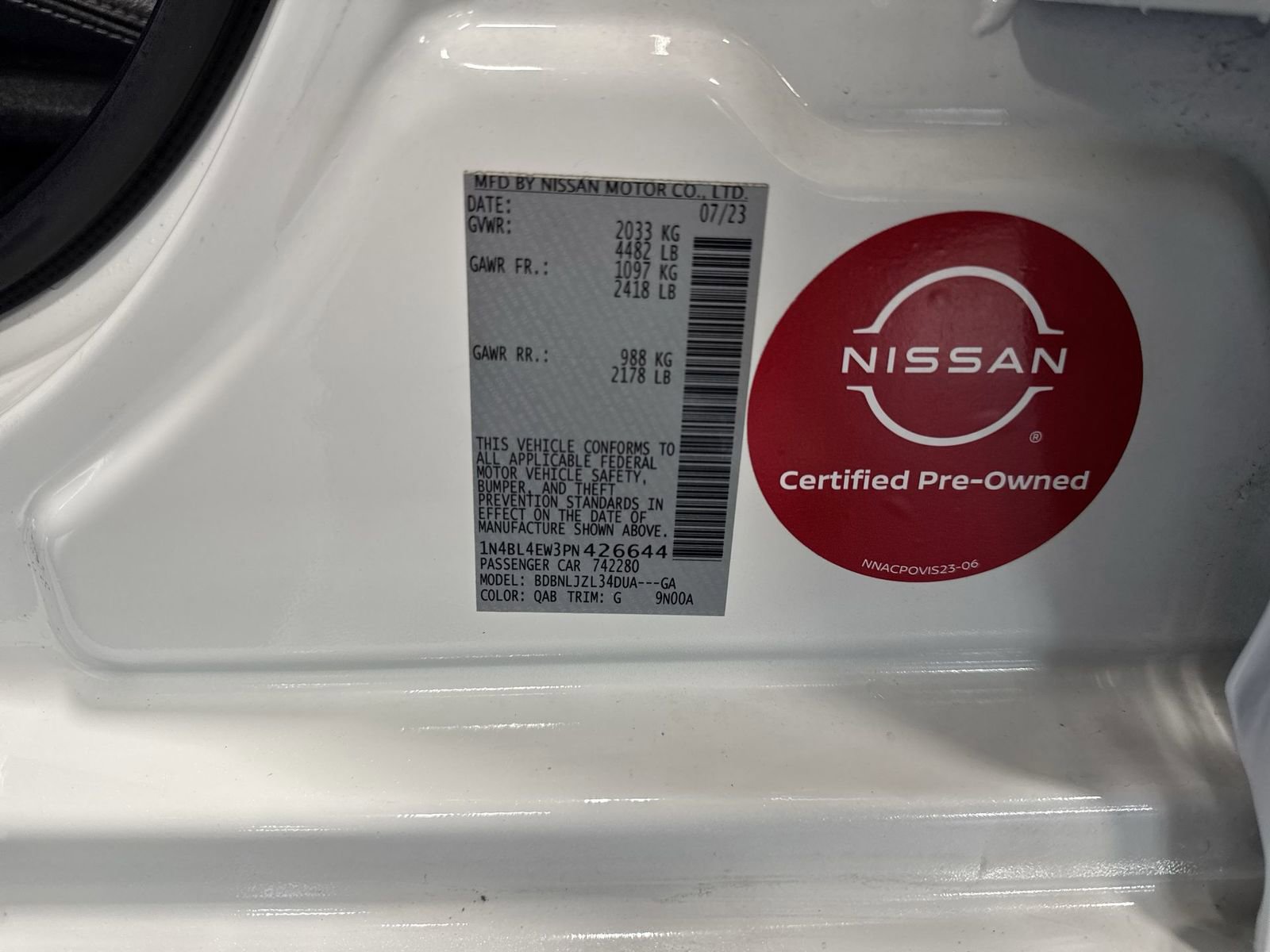 Certified 2023 Nissan Altima 2.5 SL AWD/4WD image 44