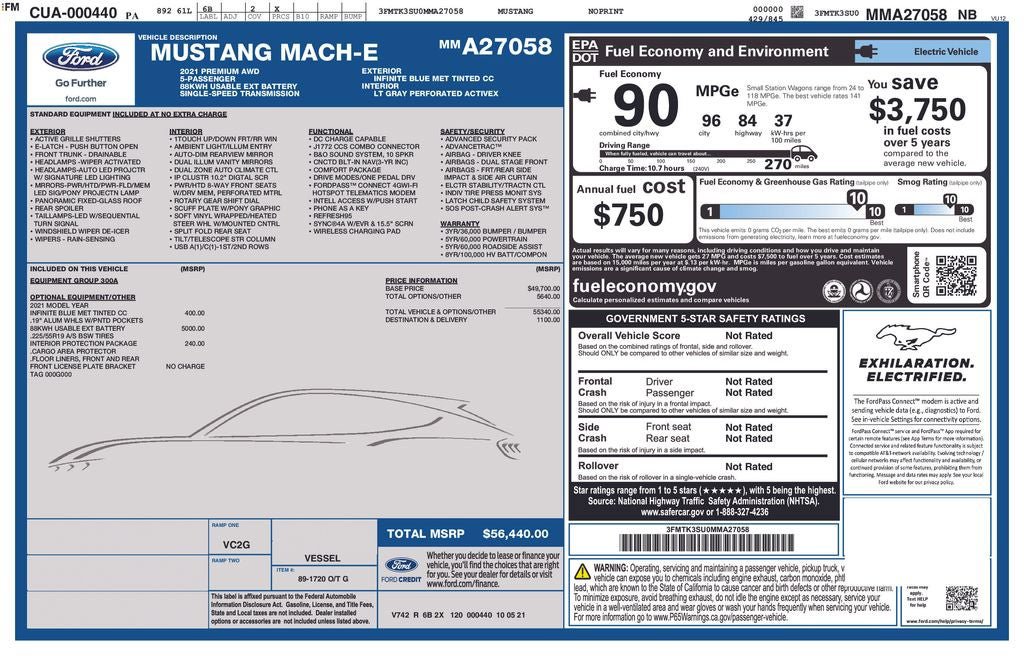 Used 2021 Ford Mustang Mach-E Premium AWD/4WD image 39