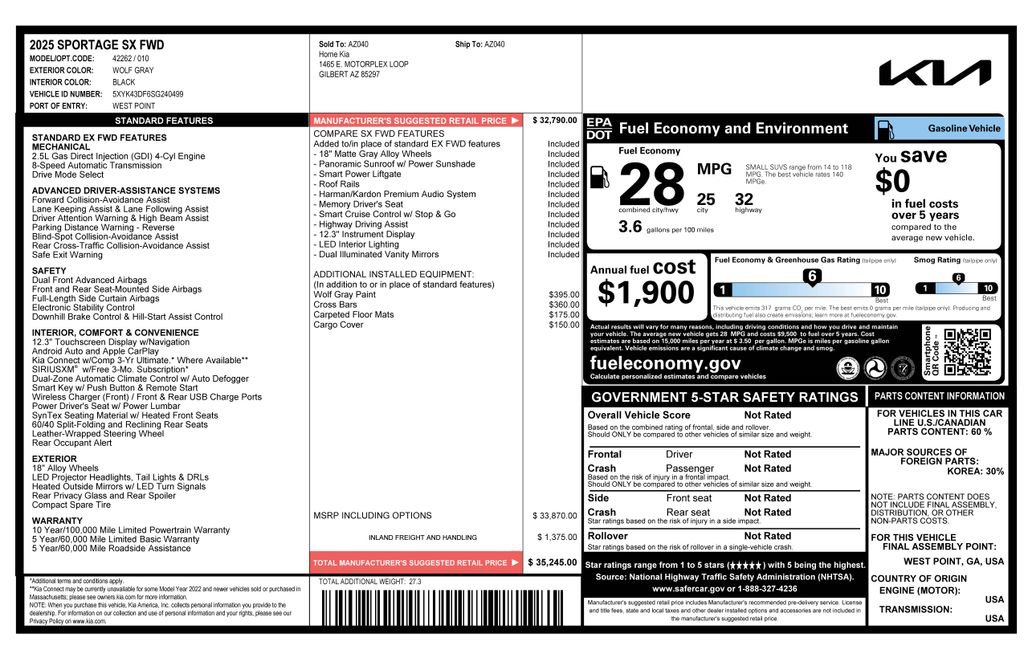 Used 2025 Kia Sportage SX FWD image 4